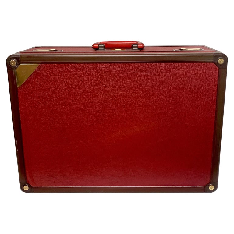 Louis Vuitton Red Leather Le Challenge 'Americas Cup' Suitcase, 1987 at