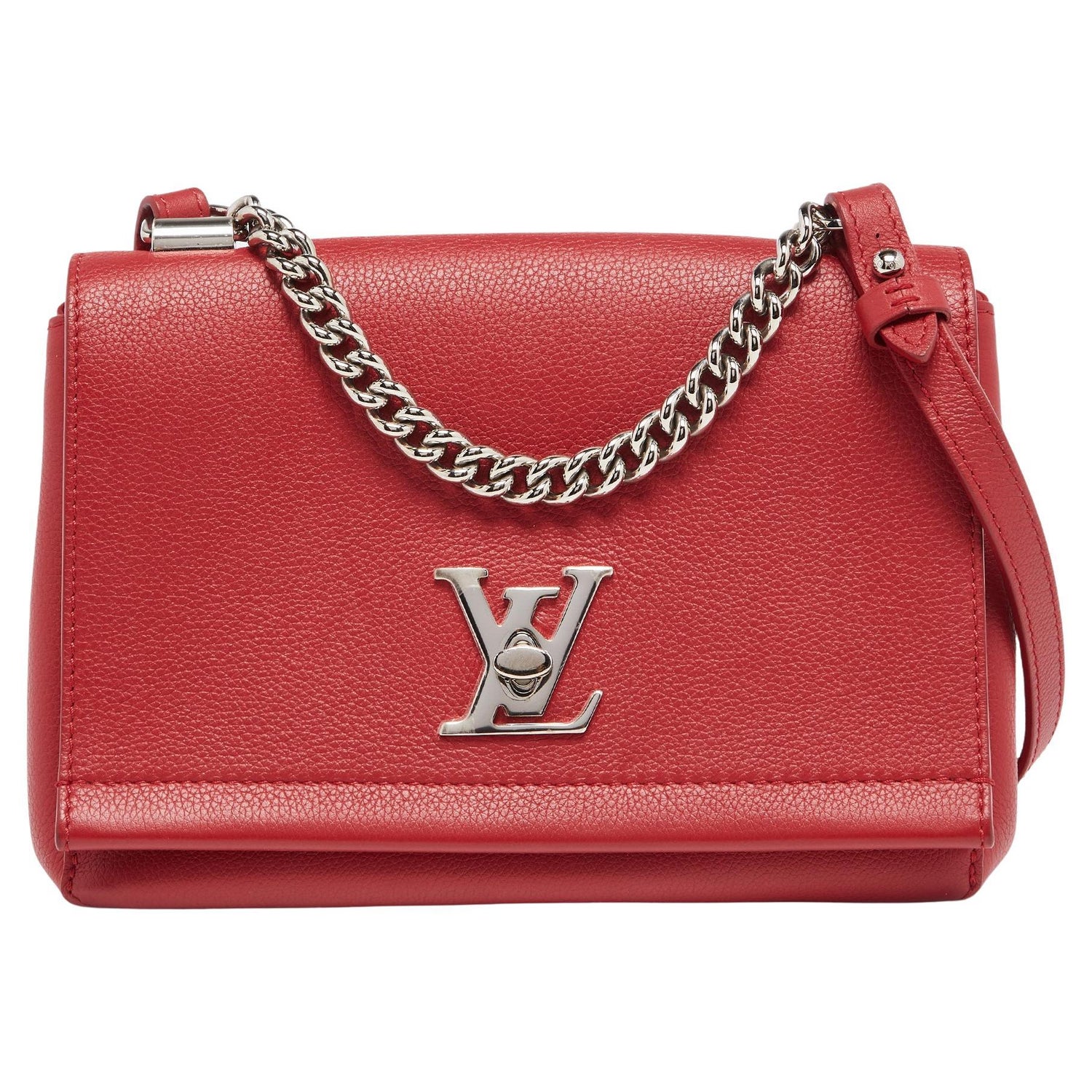 Sold at Auction: Louis Vuitton Black MyLockMe Satchel with Silver