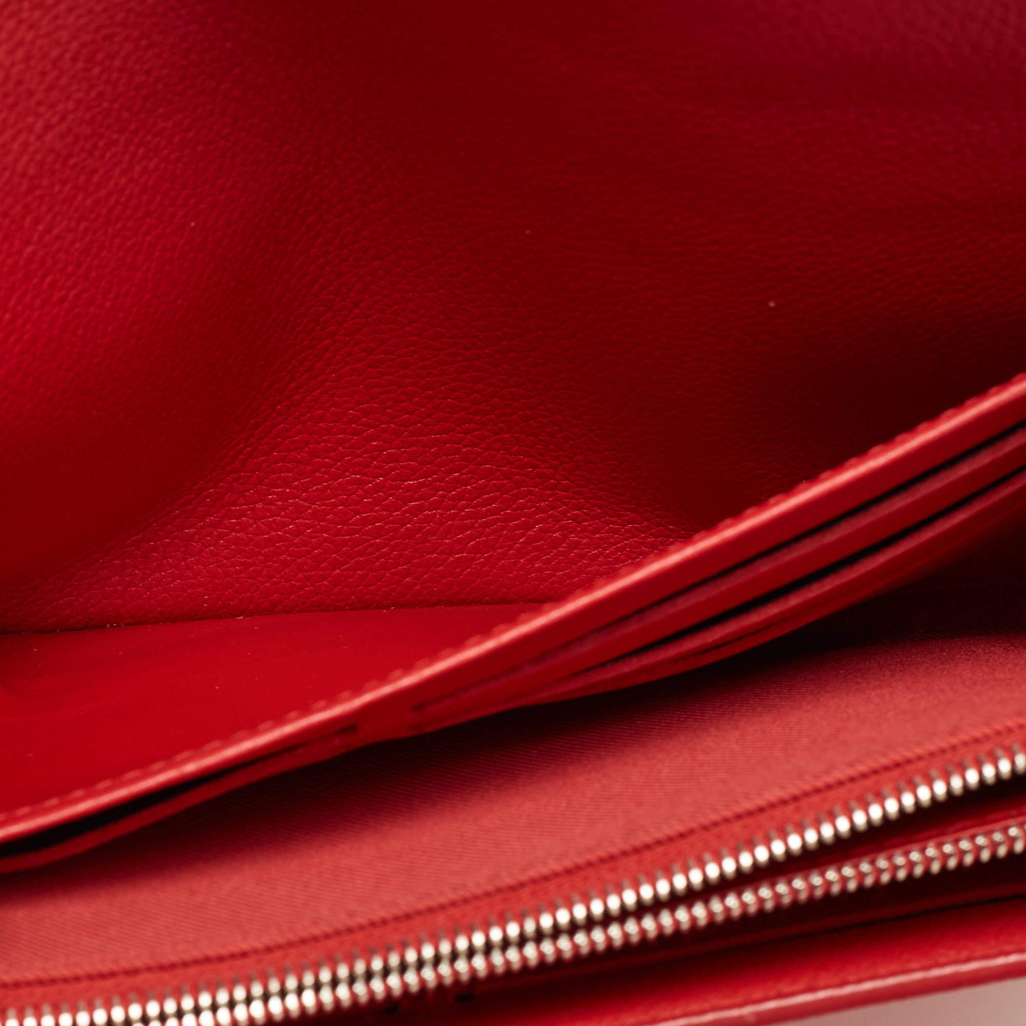 Portemonnaie aus rotem Leder von Louis Vuitton Lockme II Damen im Angebot