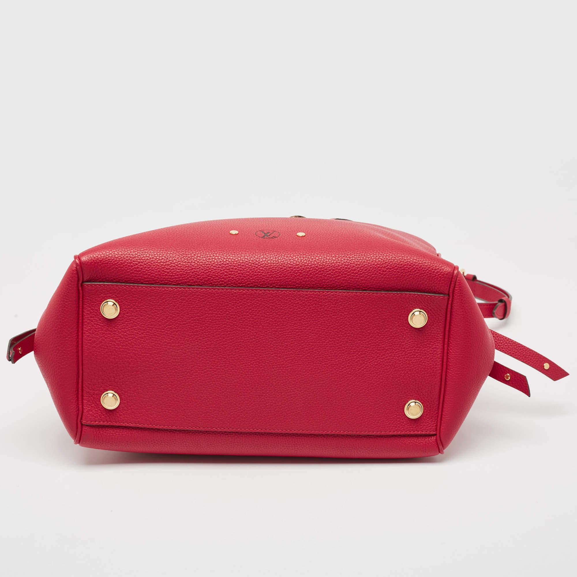 Sac Milla MM en cuir rouge Louis Vuitton 3