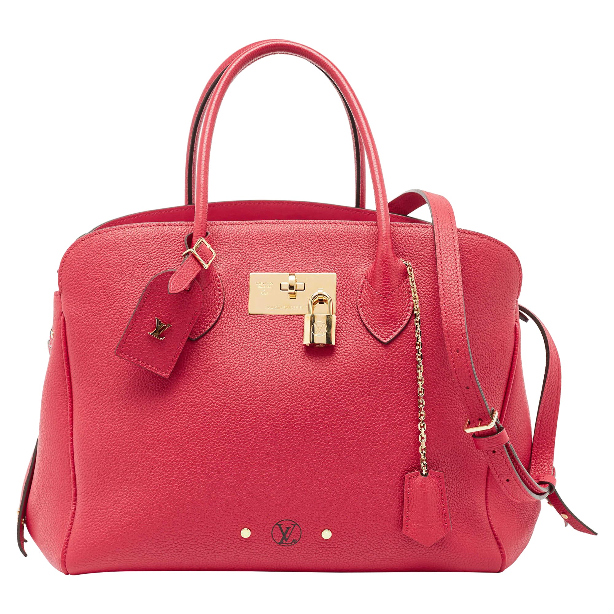 Louis Vuitton Red Leather Milla MM Bag