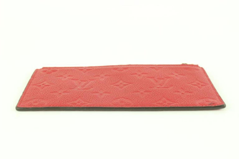 Louis Vuitton Red Leather Monogram Empreinte Felicie Zip Pouch Insert Case  For Sale at 1stDibs