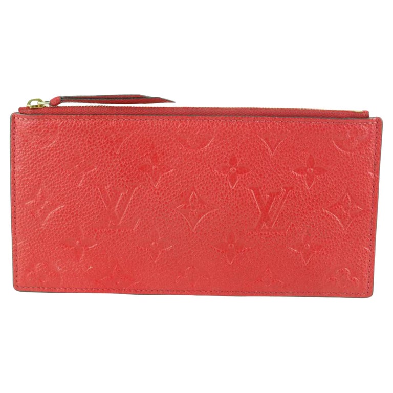Louis Vuitton Red Leather Monogram Empreinte Felicie Zip Pouch Insert Case  For Sale at 1stDibs
