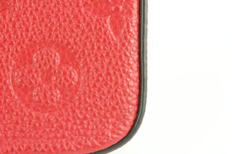 Louis Vuitton Félicie Pochette Monogram Empreinte Scarlet Red