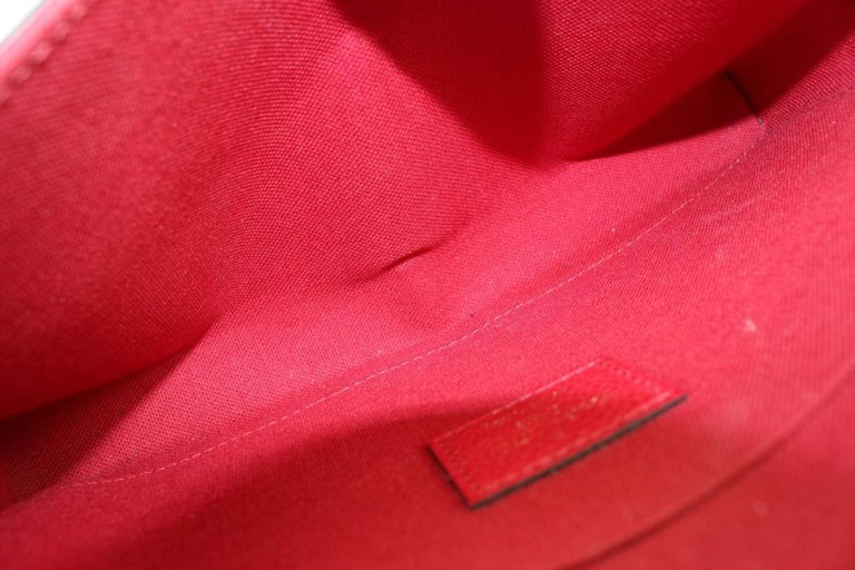 Louis Vuitton Félicie Pochette Monogram Empreinte Scarlet Red