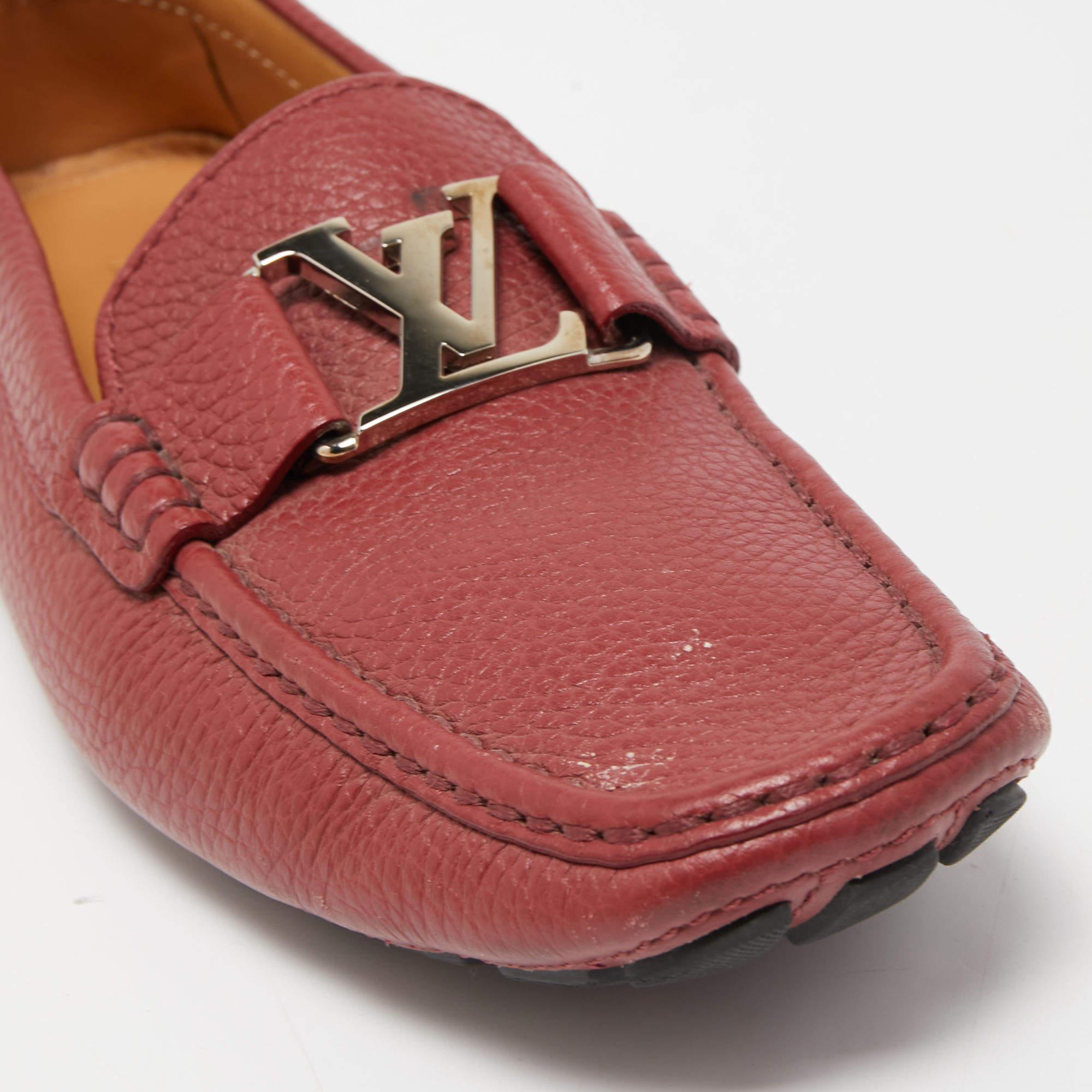 Louis Vuitton Red Leather Monte Carlo Loafers Size 40.5 3