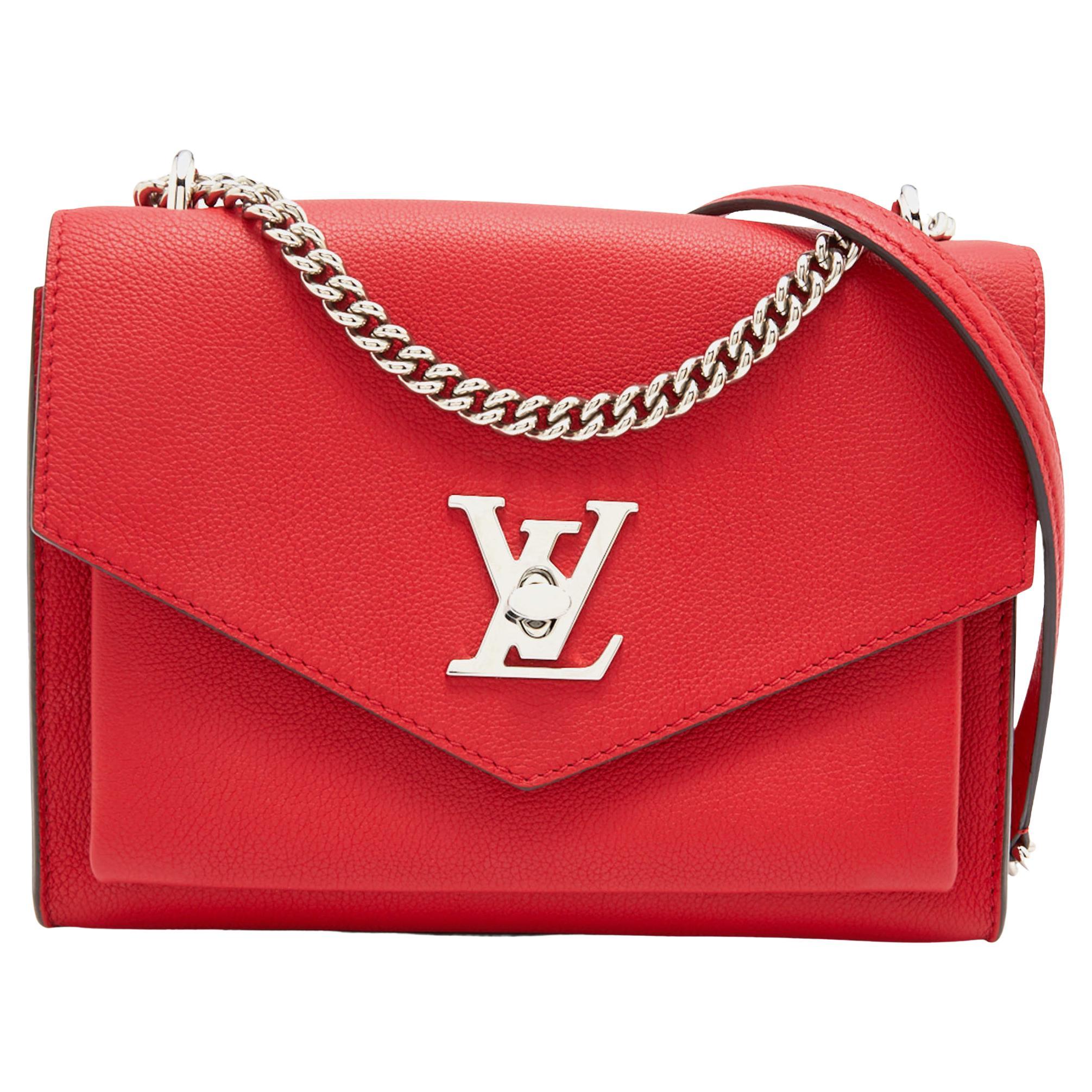 Louis Vuitton Red Leather My Lockme BB Bag