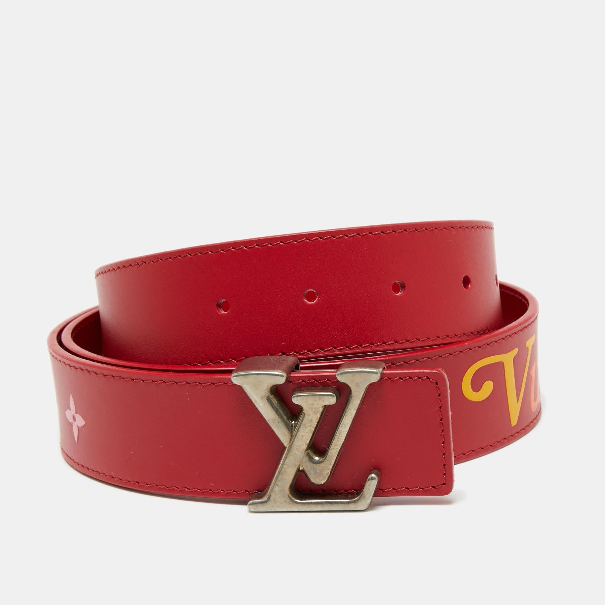 red louis vuitton belt