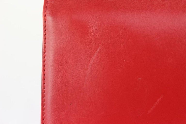 Louis Vuitton Womens Leather Delphes Opera Line Red Shoulder Bag