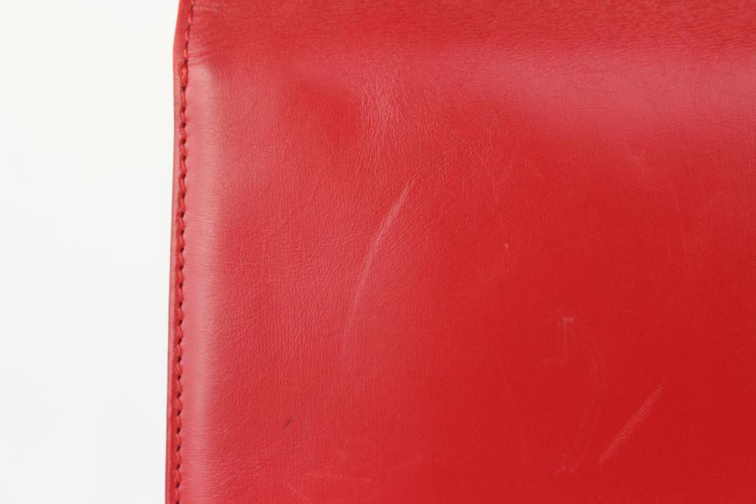 Louis Vuitton Red Leather Opera Line Delphes Messenger Flap Bag 1013lv9 3