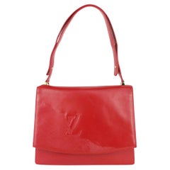 Louis Vuitton Red Leather Opera Line Delphes Messenger Flap Bag 1013lv9
