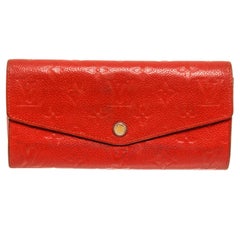 Portefeuille Curieuse Portefeuille-Brieftasche aus rotem Leder von Louis Vuitton