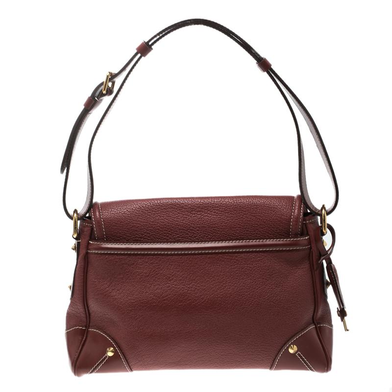 Louis Vuitton Red Leather Shoulder Bag In Good Condition In Dubai, Al Qouz 2