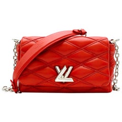 Louis Vuitton Red Leather Twist Quilted Mini Bag 