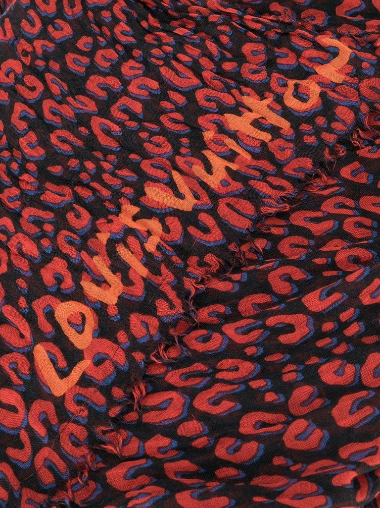 Louis Vuitton Red Leopard Print Scarf at 1stDibs | louis vuitton ...