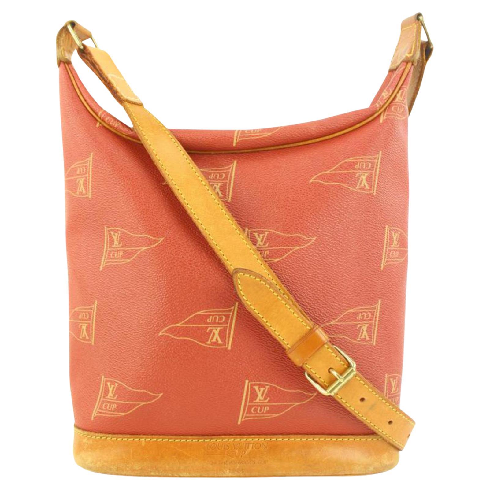Louis Vuitton Orange Monogram Suede Onatah Fleurs PM Bag at 1stDibs
