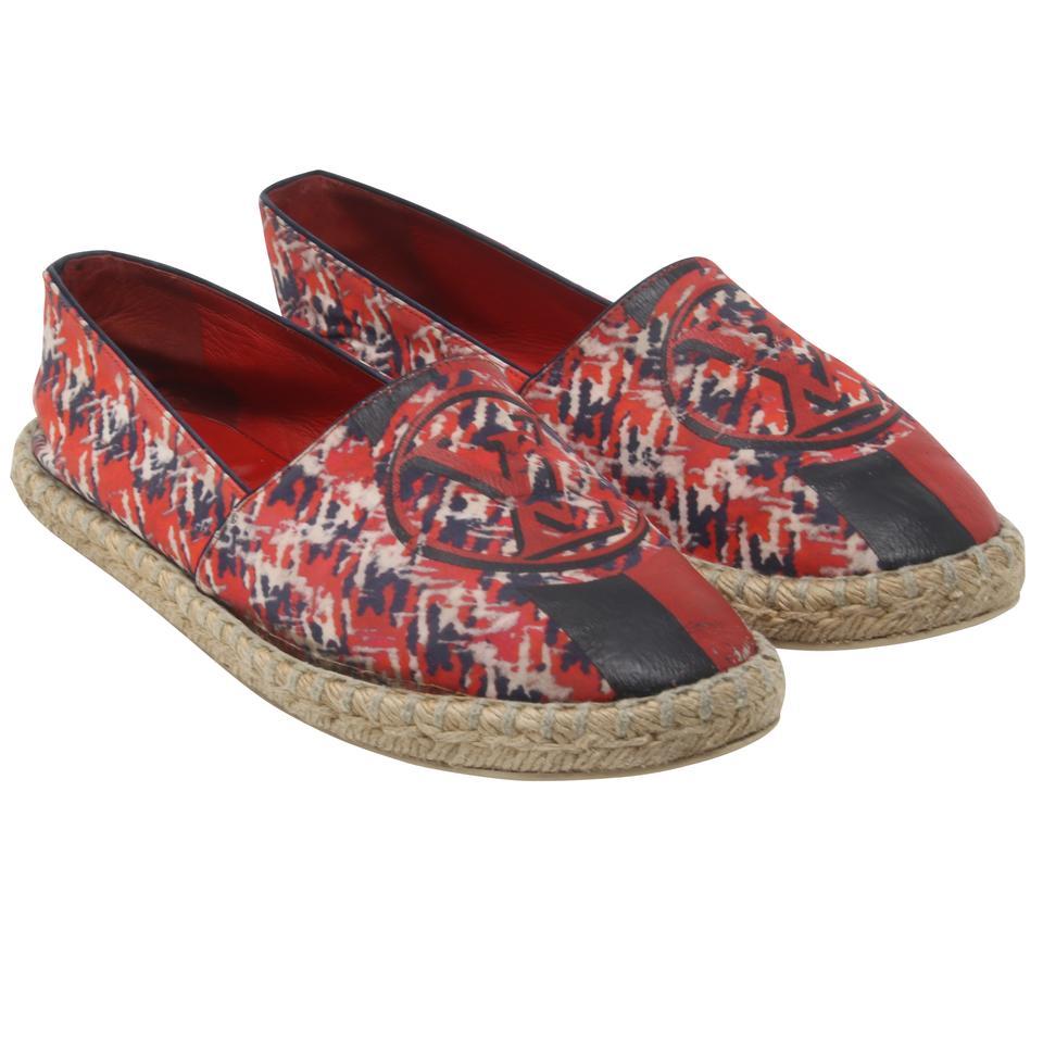Louis Vuitton Red LV Monogram Espadrilles Flats For Sale at 1stDibs