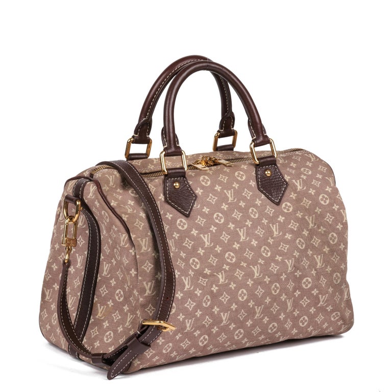 LOUIS VUITTON
Red Monogram Canvas and Burgundy Calfskin Leather Mini Lin Speedy 30cm Bandoulière

Serial Number: MB5009
Age (Circa): 2009
Accompanied By: Shoulder Strap 
Authenticity Details: Date Stamp (Made in France)
Gender: Ladies
Type: