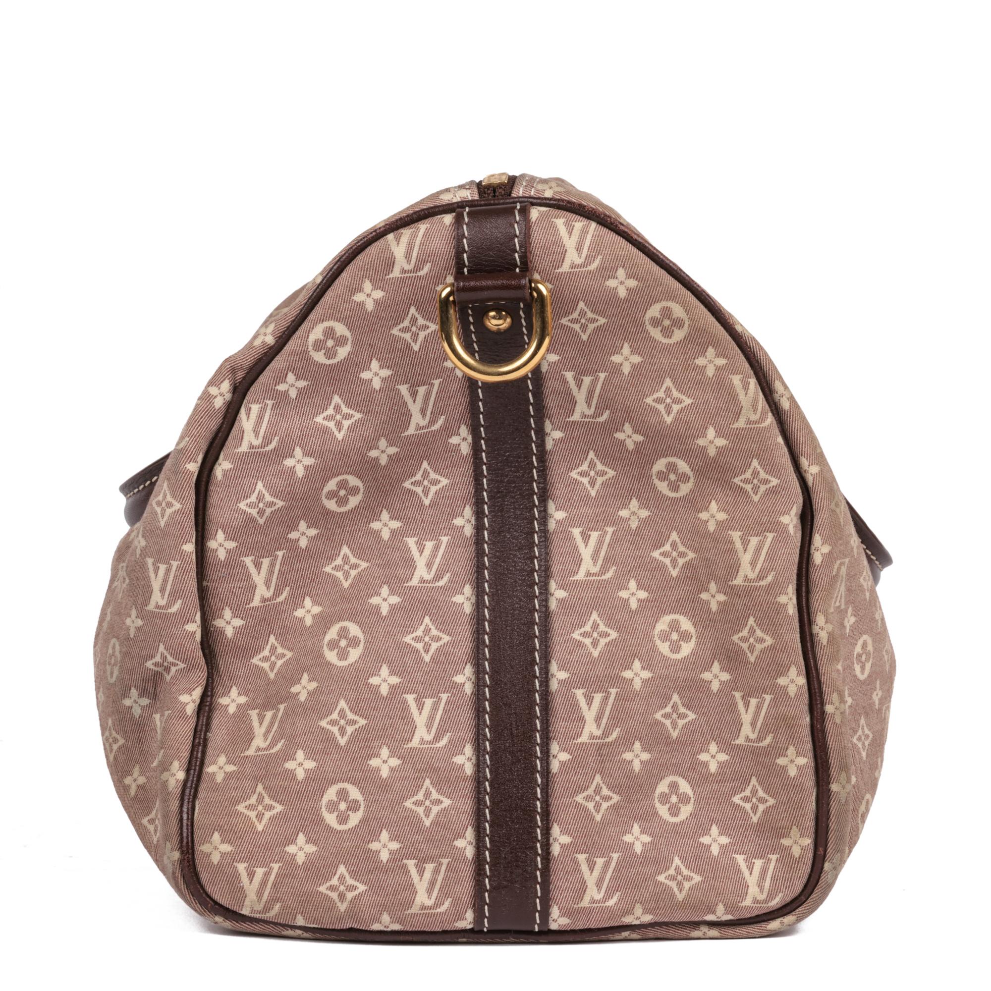 Women's LOUIS VUITTON Red Monogram Canvas and Burgundy Calfskin Leather Mini Lin Speedy