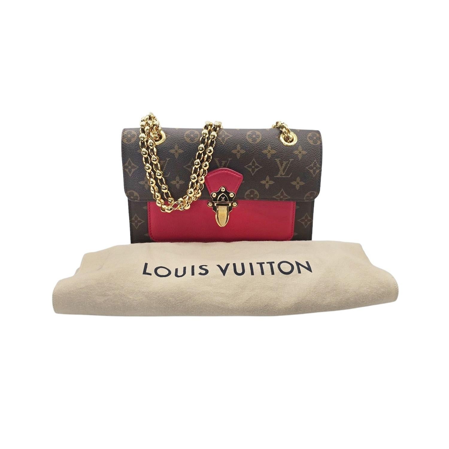 Louis Vuitton Red Monogram Canvas Victoire Chain Bag 6