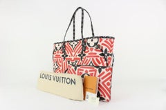 Louis Vuitton Red Monogram Crafty Neverfull MM Tote with Pouch 827lv6