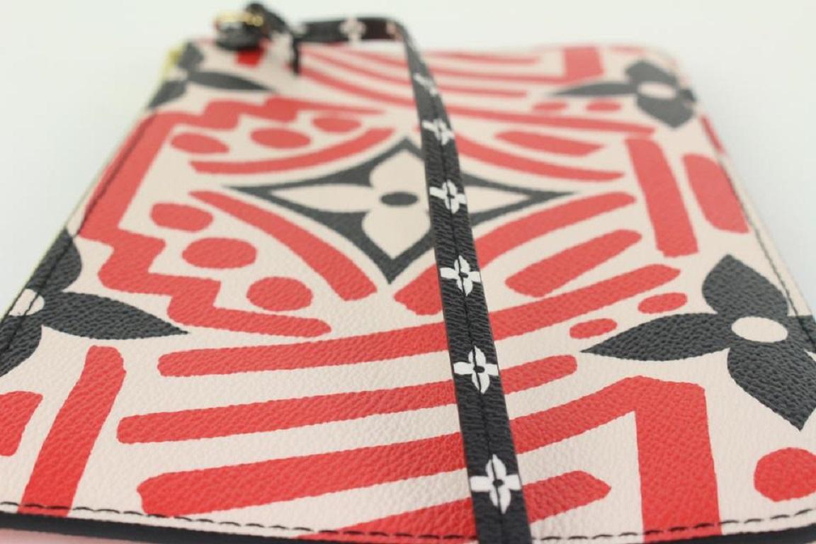 Louis Vuitton Red Monogram Crafty Neverfull Pochette MM or GM Wristlet 827lv7 3