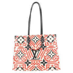 Louis Vuitton Red Monogram Crafty Onthego GM Tote Bag 2way 97lv40