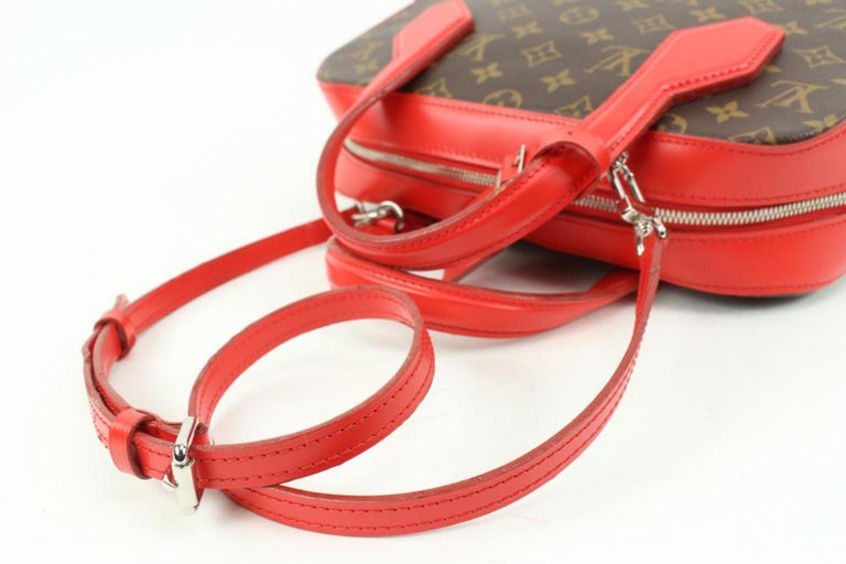 Louis Vuitton Red Monogram Dora PM Dome 2way Satchel Bag  10lk516s For Sale 3
