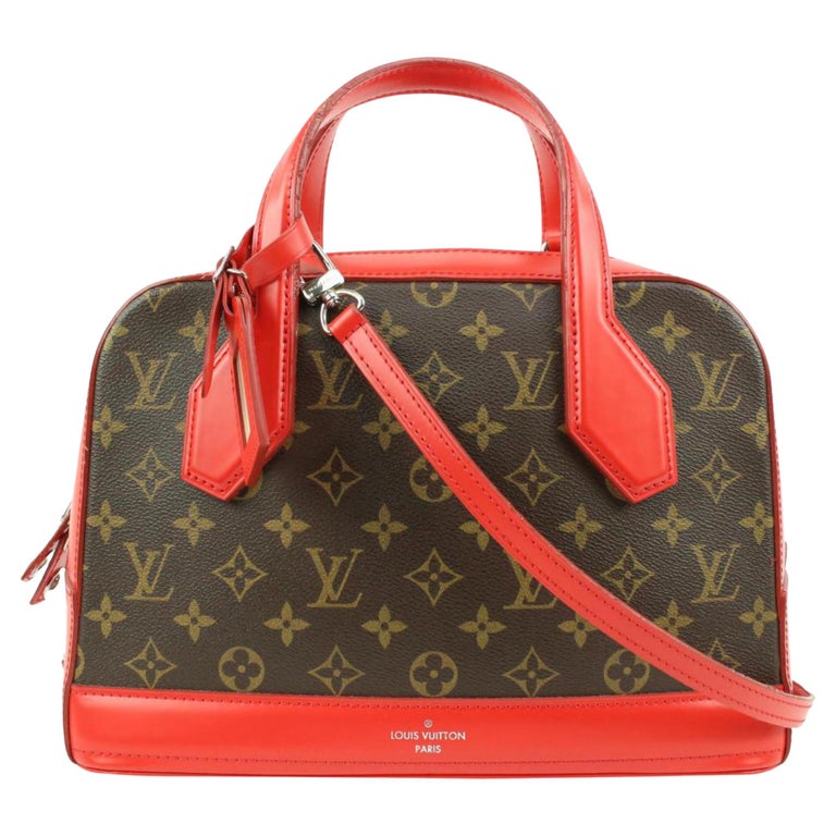 Louis Vuitton Red Monogram Dora PM Dome 2way Satchel Bag  10lk516s For Sale