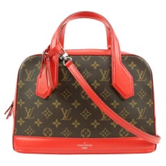 Louis Vuitton Rote Monogramm Dora PM Dome 2way Umhängetasche 77lk39s
