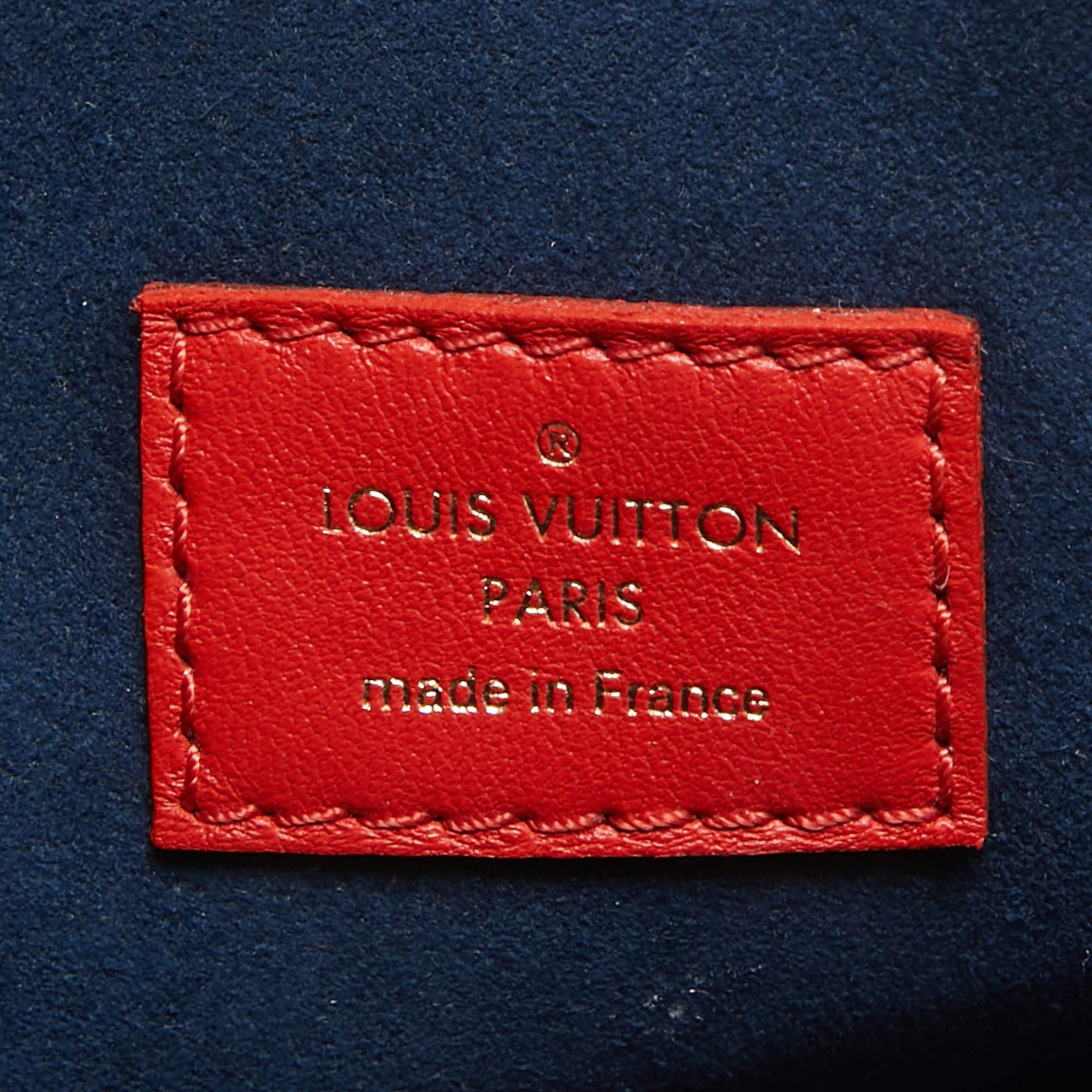 Louis Vuitton Red Monogram Embossed Leather Coussin PM Bag 5