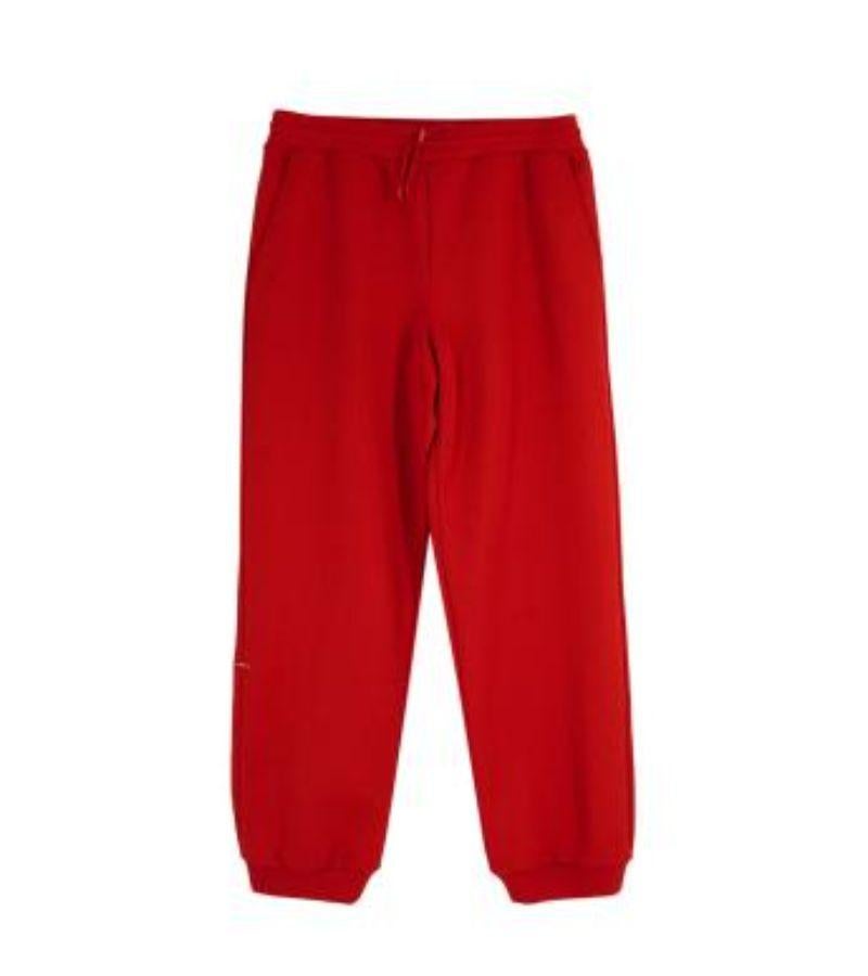 Louis Vuitton Red Monogram Embossed Track Pants In Excellent Condition For Sale In London, GB