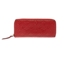 Red Monogram Empreinte Zippy Wallet