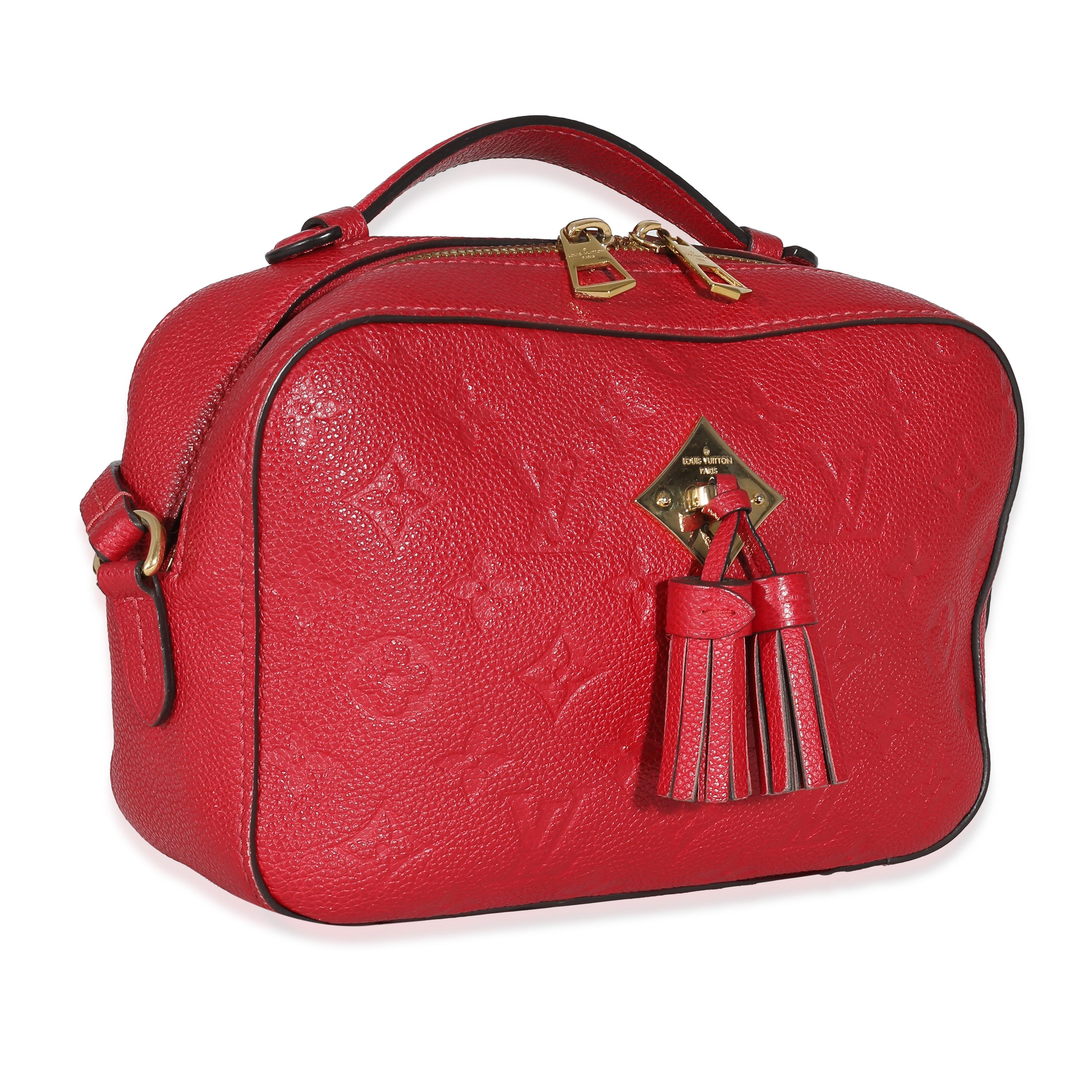 Louis Vuitton Red Monogram Empreinte Saintonge Crossbody In Excellent Condition In New York, NY