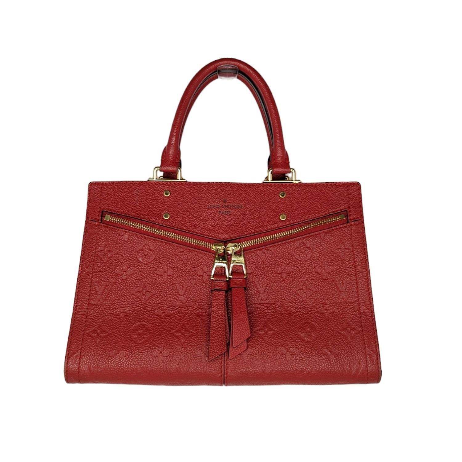 Louis Vuitton Red Monogram Empreinte Sully PM In Excellent Condition In Scottsdale, AZ