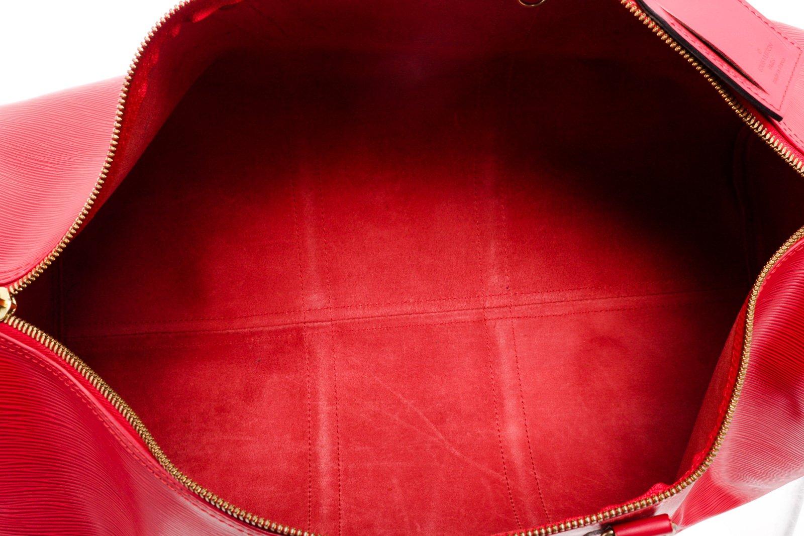 Louis Vuitton Red Monogram Epi leather Keepall 50cm Shoulder Bag 3