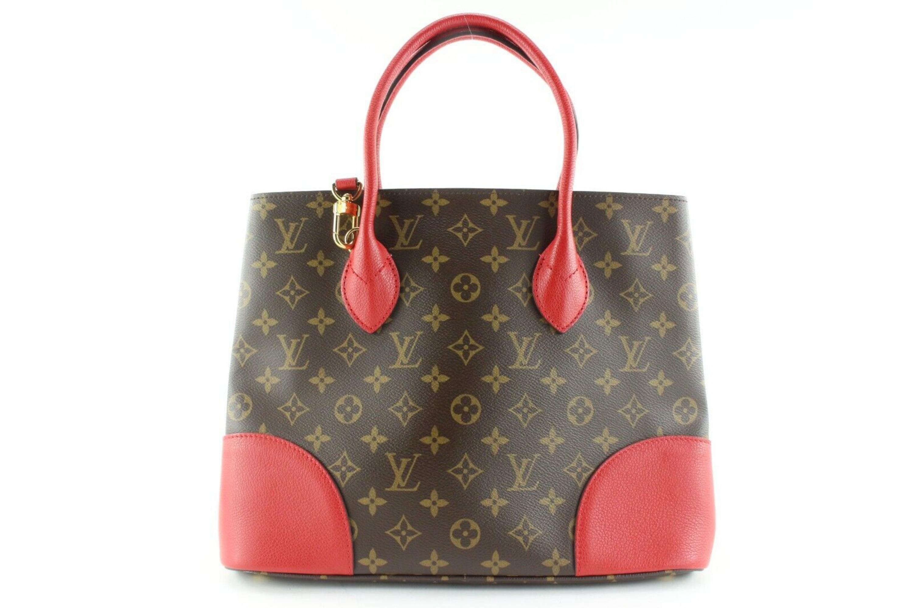 Louis Vuitton Red Monogram Flandrin 2way Tote 5LK0509 For Sale 5