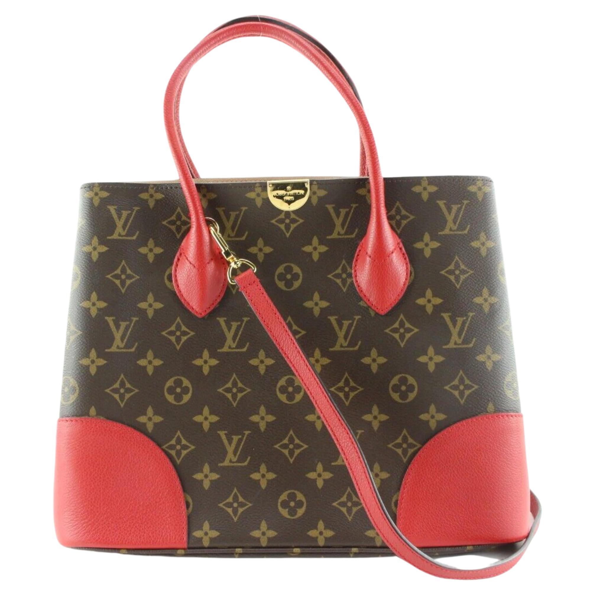 Louis Vuitton Red Monogram Flandrin 2way Tote 5LK0509 For Sale