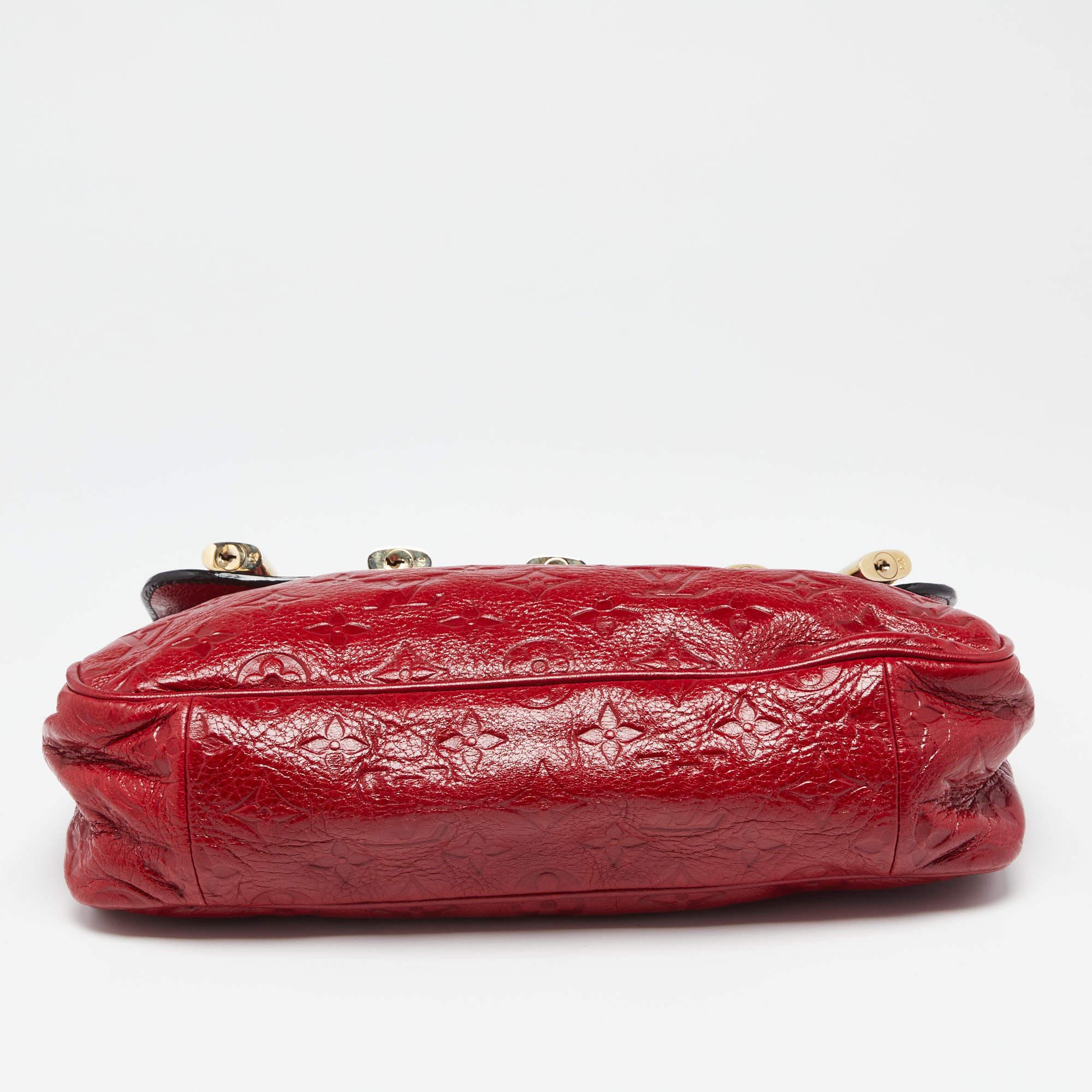 Louis Vuitton Red Monogram Glossy Leather My Deer Enigme Clutch 1