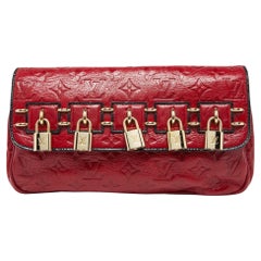 Louis Vuitton Red Monogram Glossy Leather My Deer Enigme Clutch