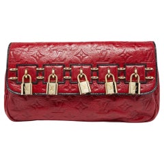 Louis Vuitton Red Monogram Glossy Leather My Deer Enigme Clutch