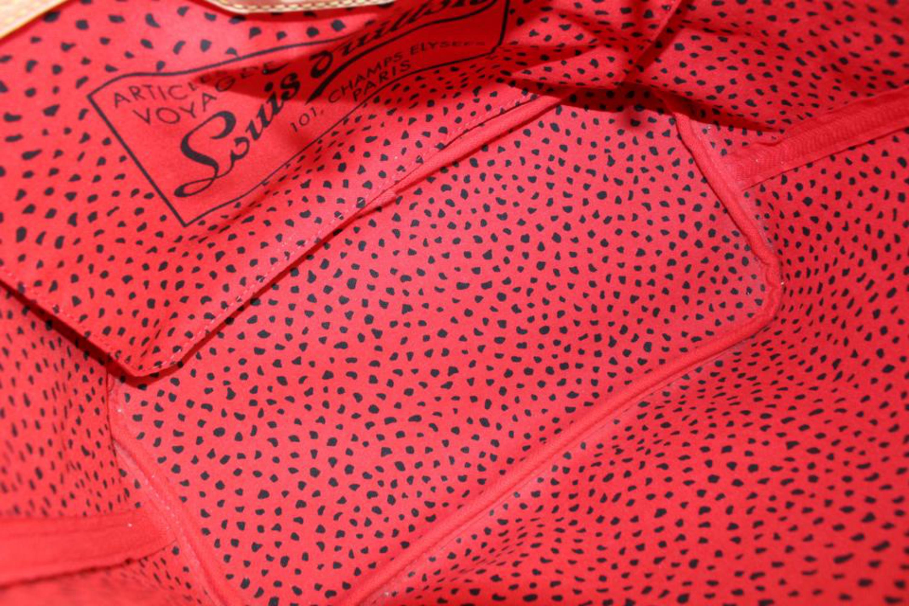 Louis Vuitton Red Monogram Infinity Dots Kusama Neverfull MM Tote 10lk69s 4
