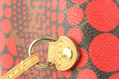 Louis Vuitton Red Monogram Infinity Dots Kusama Neverfull MM Tote 10lk69s