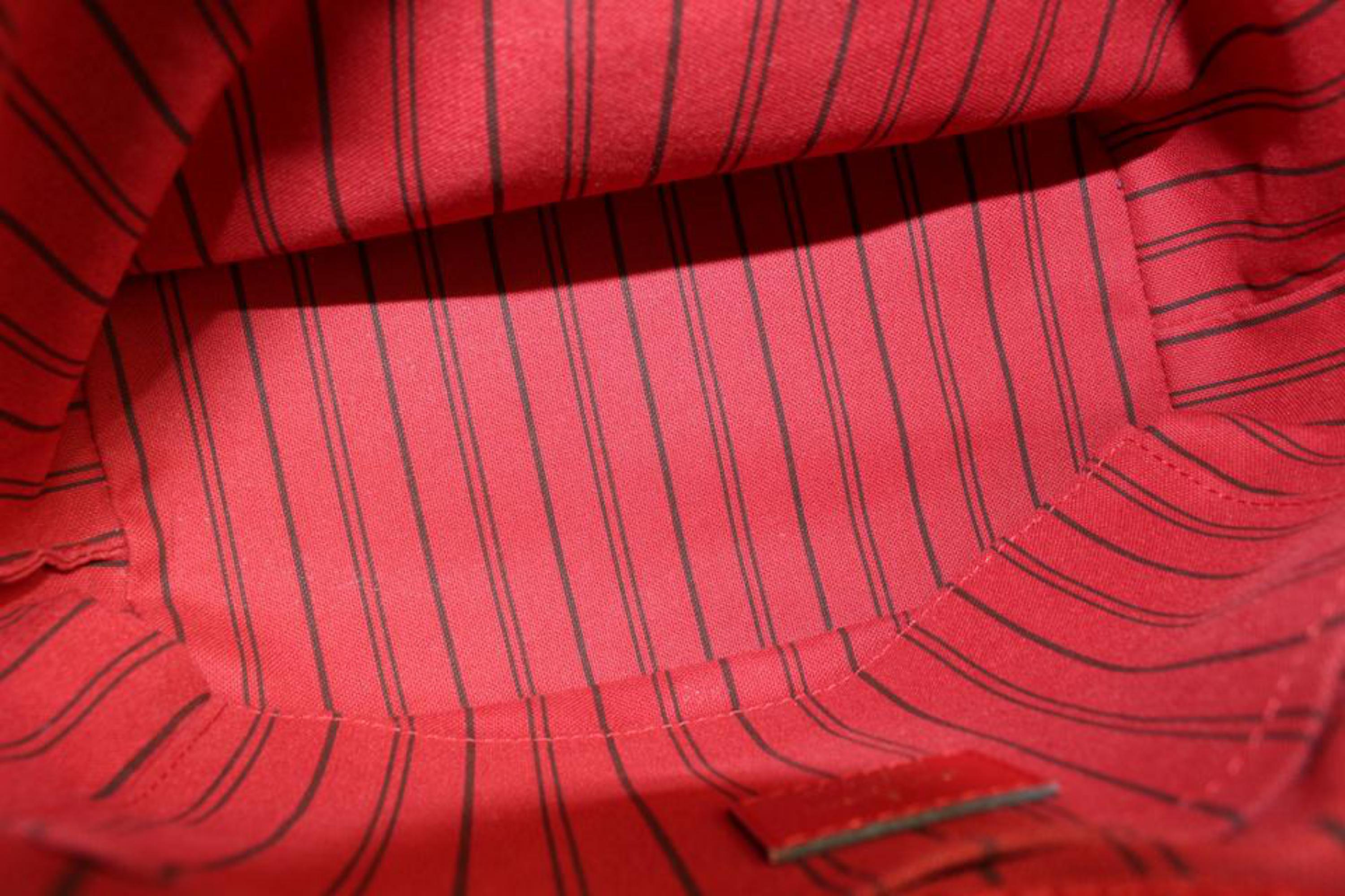 Arancia Louis Vuitton Red Monogram Leather Empreinte Mazarine PM 2way s28lv18 in vendita