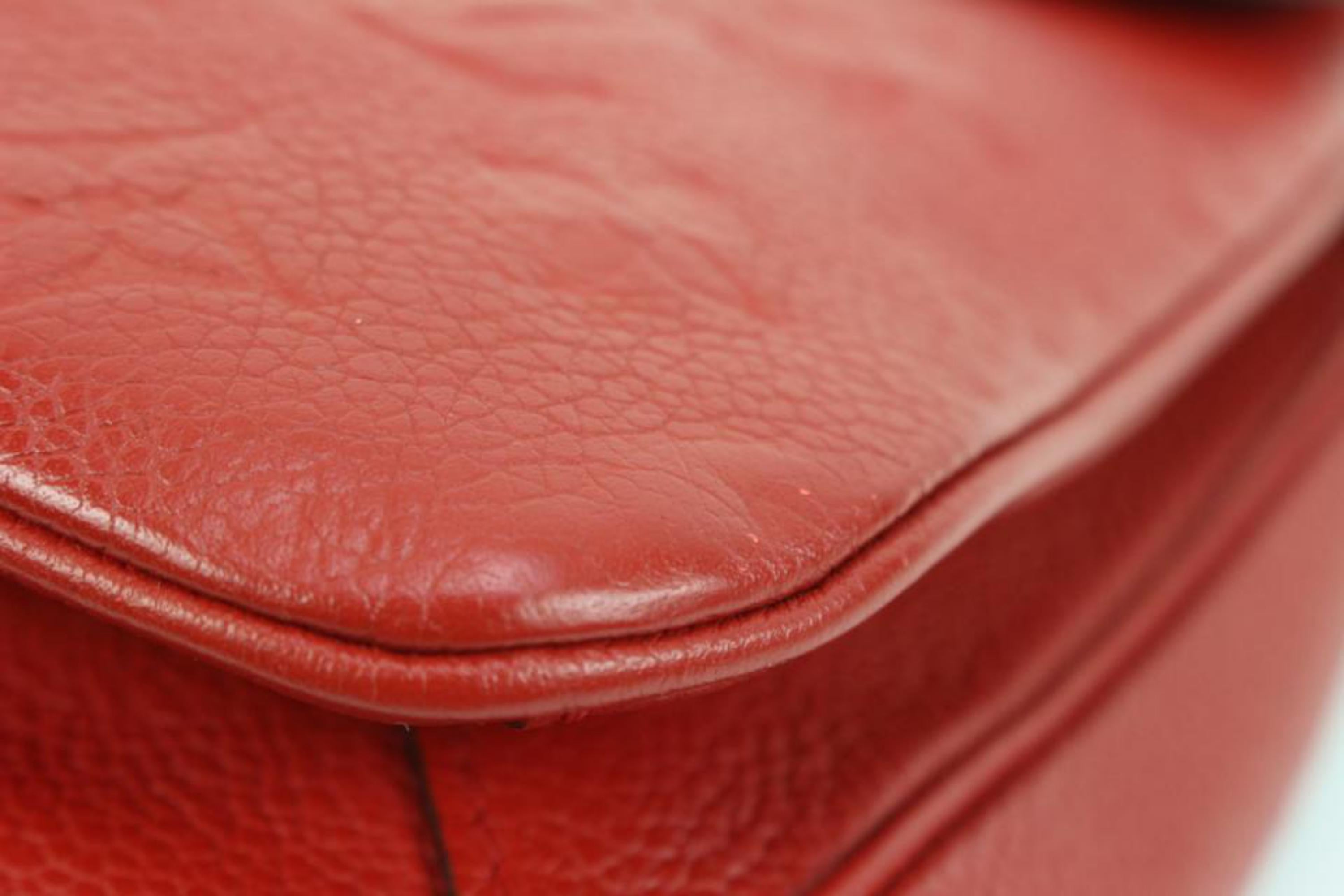 Louis Vuitton Red Monogram Leather Empreinte Pochette Metis Crossbody Bag 41lk78 For Sale 4