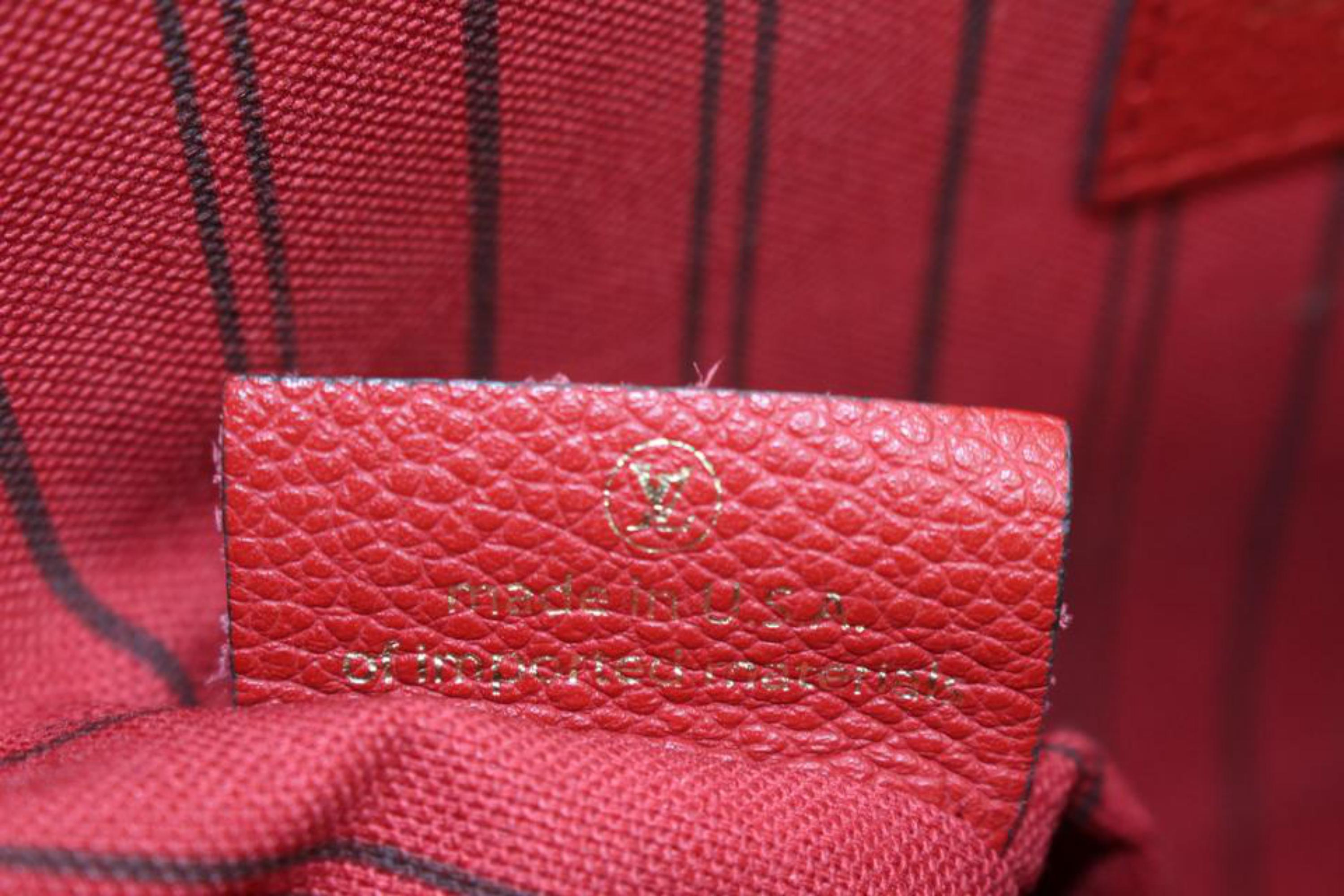 Louis Vuitton Empreinte Pochette Metis Umhängetasche aus Leder mit rotem Monogramm Empreinte-Monogramm 41lk78 (Rot) im Angebot