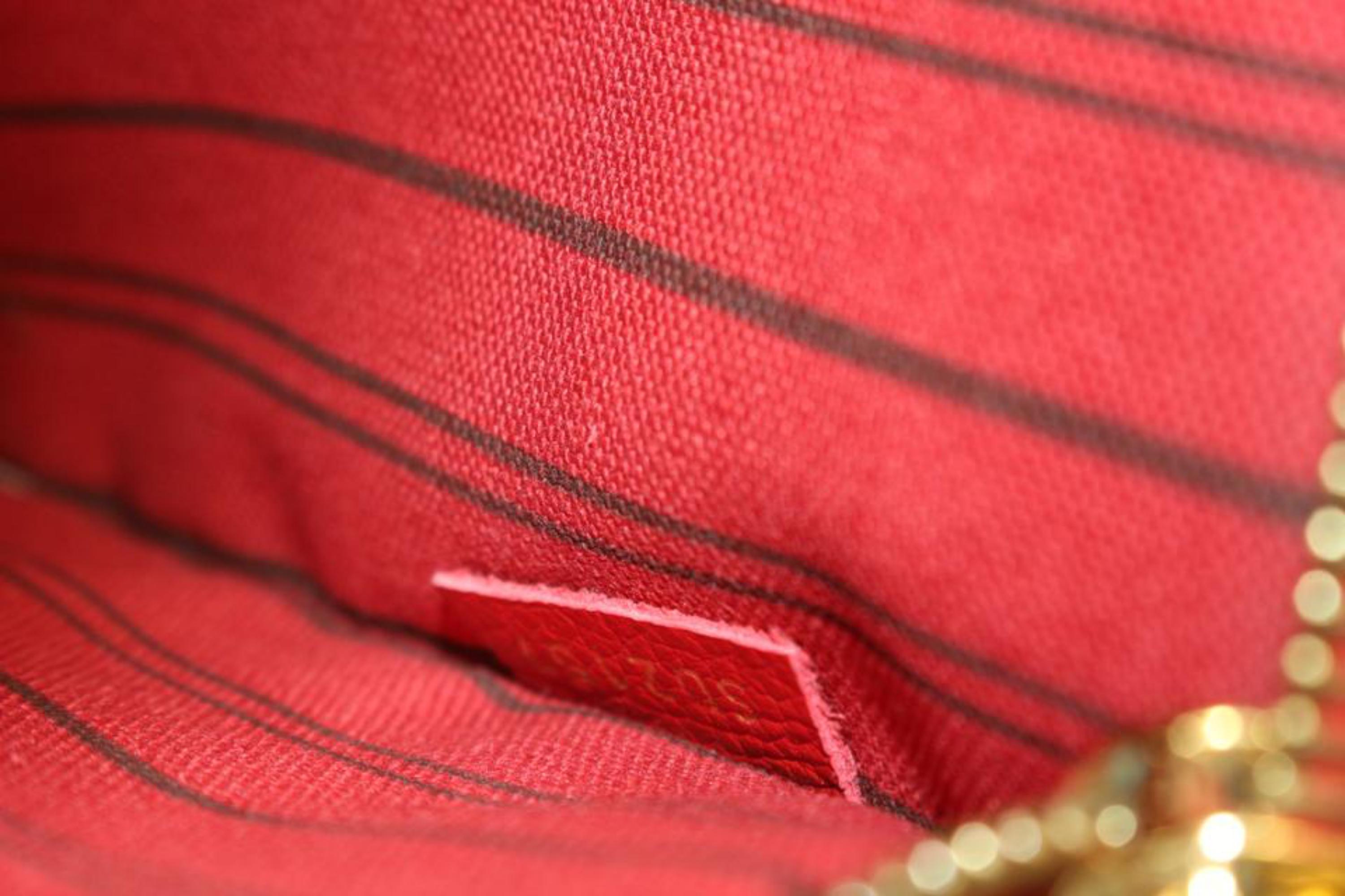 Louis Vuitton Empreinte Pochette Metis Umhängetasche aus Leder mit rotem Monogramm Empreinte-Monogramm 41lk78 Damen im Angebot