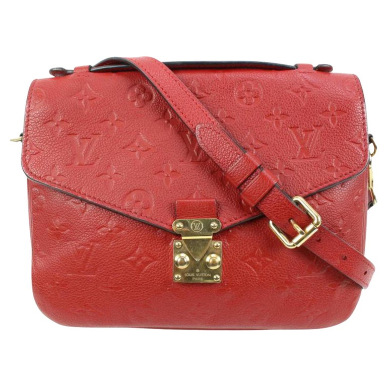 Louis Vuitton Red Monogram Leather Empreinte Pochette Metis Crossbody Bag  41lk78 For Sale at 1stDibs | louis vuitton crossbody bag pochette metis, louis  vuitton pochette metis date code, louis vuitton pochette metis