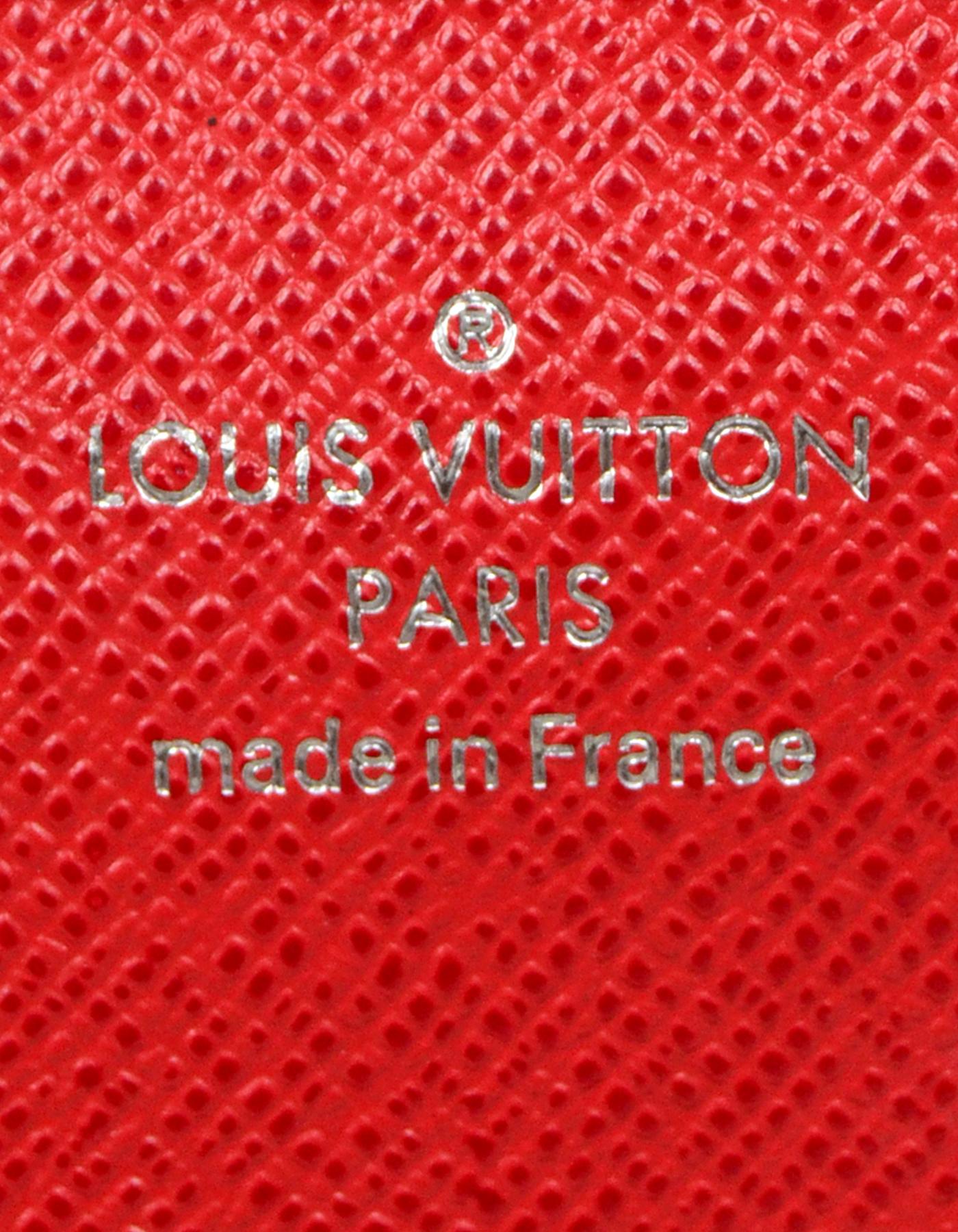 Louis Vuitton Red Monogram Leather Tribal Mask Wallet 6