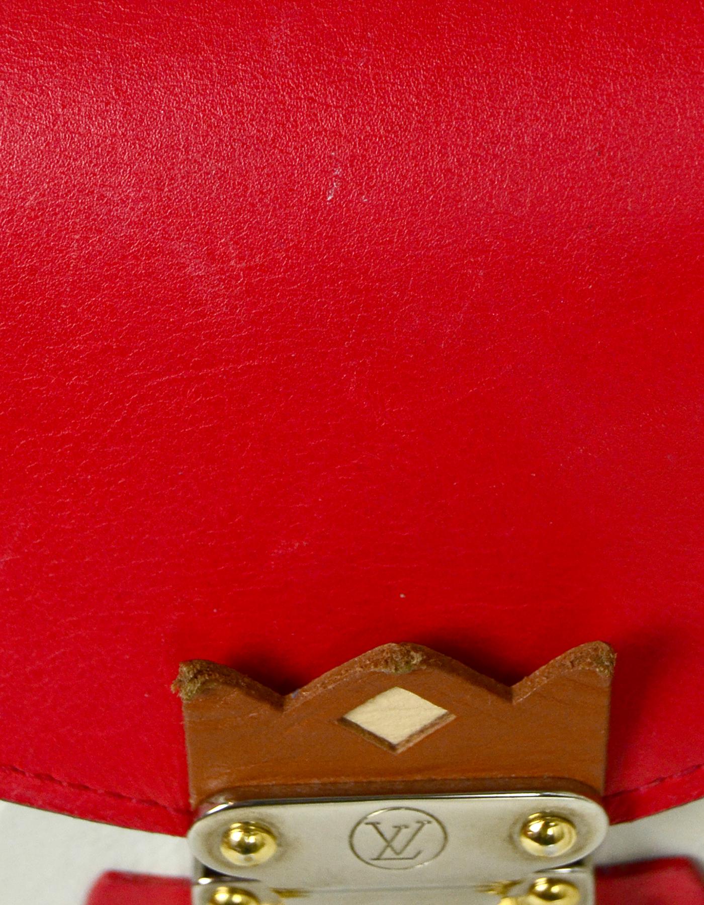 Louis Vuitton Red Monogram Leather Tribal Mask Wallet 3